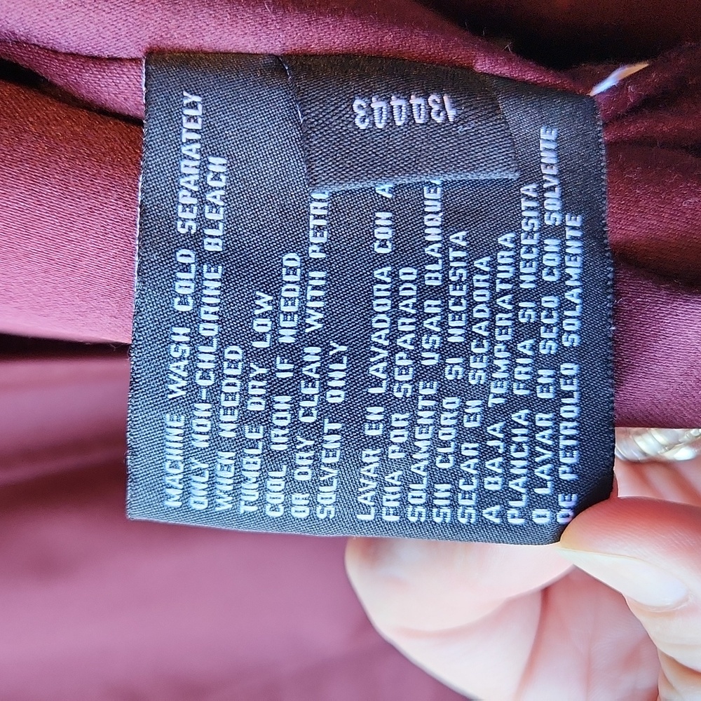 London Fog Women's Plus Sized Deep Burgundy Trench Coat Size 1X - Picture 7 of 8